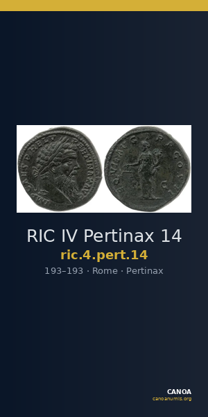 RIC IV Pertinax 14 — CANOA