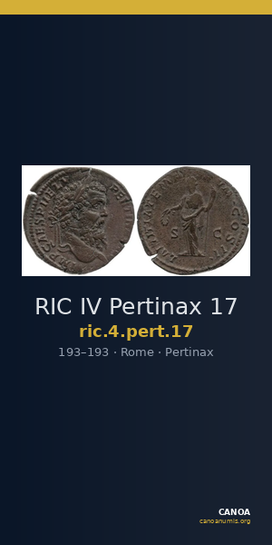 RIC IV Pertinax 17 — CANOA