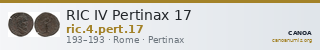 RIC IV Pertinax 17 — CANOA