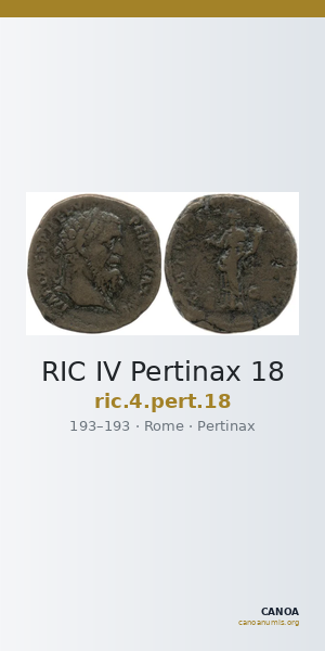 RIC IV Pertinax 18 — CANOA