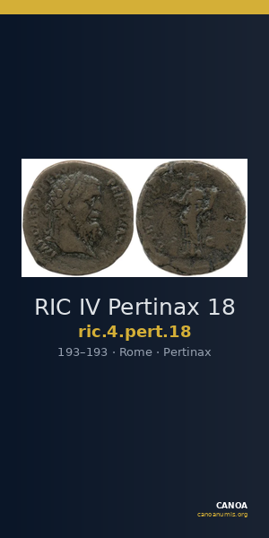 RIC IV Pertinax 18 — CANOA