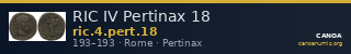 RIC IV Pertinax 18 — CANOA