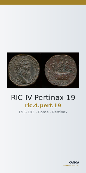 RIC IV Pertinax 19 — CANOA