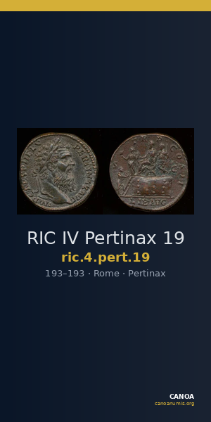 RIC IV Pertinax 19 — CANOA