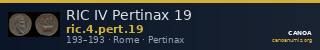 RIC IV Pertinax 19 — CANOA