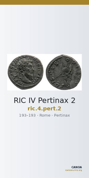 RIC IV Pertinax 2 — CANOA