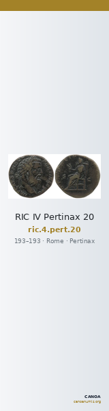 RIC IV Pertinax 20 — CANOA