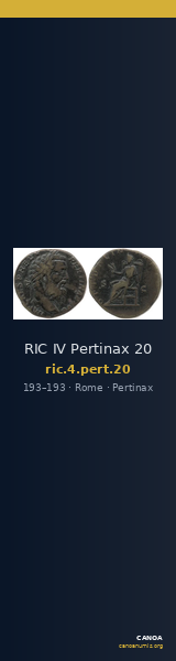 RIC IV Pertinax 20 — CANOA