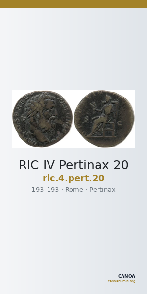 RIC IV Pertinax 20 — CANOA