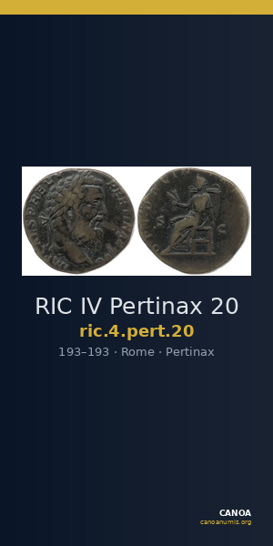 RIC IV Pertinax 20 — CANOA
