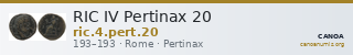 RIC IV Pertinax 20 — CANOA