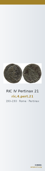 RIC IV Pertinax 21 — CANOA