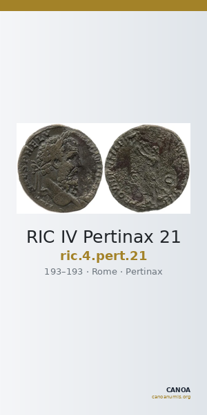 RIC IV Pertinax 21 — CANOA