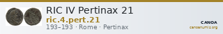 RIC IV Pertinax 21 — CANOA