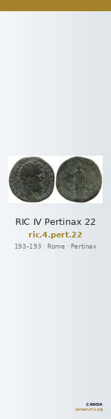 RIC IV Pertinax 22 — CANOA