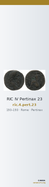 RIC IV Pertinax 23 — CANOA