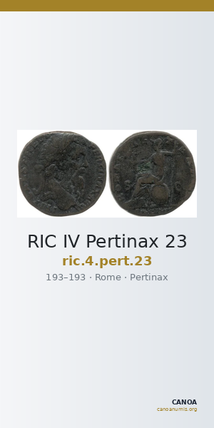 RIC IV Pertinax 23 — CANOA