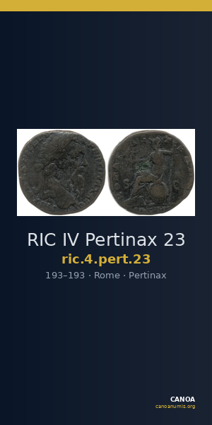 RIC IV Pertinax 23 — CANOA