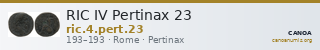 RIC IV Pertinax 23 — CANOA