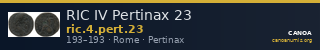 RIC IV Pertinax 23 — CANOA