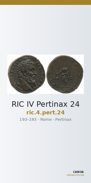 RIC IV Pertinax 24 — CANOA