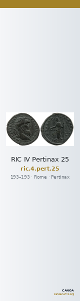 RIC IV Pertinax 25 — CANOA
