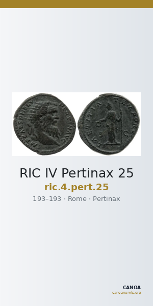 RIC IV Pertinax 25 — CANOA