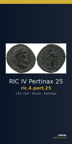 RIC IV Pertinax 25 — CANOA