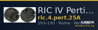 RIC IV Pertinax 25A — CANOA
