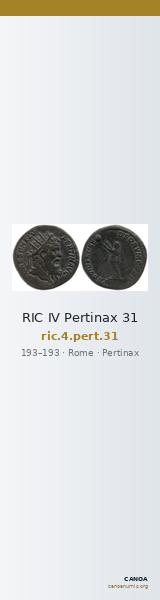 RIC IV Pertinax 31 — CANOA
