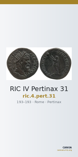 RIC IV Pertinax 31 — CANOA
