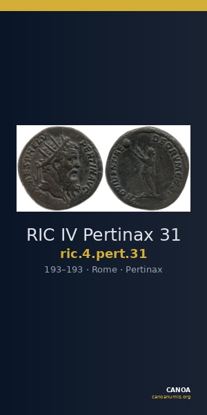 RIC IV Pertinax 31 — CANOA