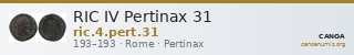 RIC IV Pertinax 31 — CANOA