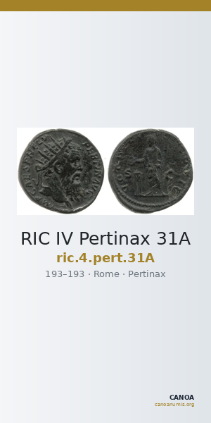 RIC IV Pertinax 31A — CANOA