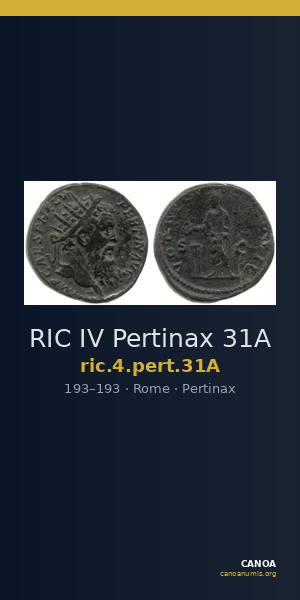 RIC IV Pertinax 31A — CANOA