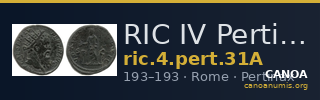 RIC IV Pertinax 31A — CANOA