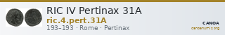 RIC IV Pertinax 31A — CANOA