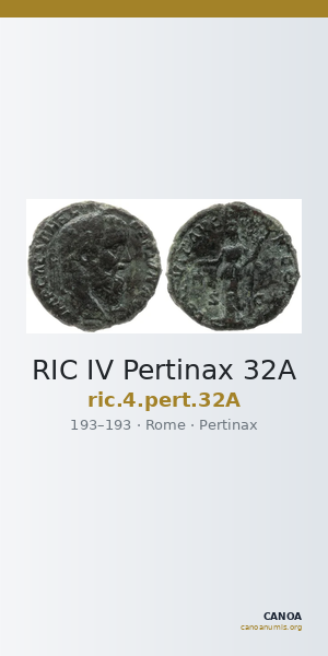 RIC IV Pertinax 32A — CANOA