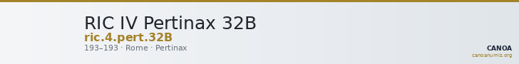 RIC IV Pertinax 32B — CANOA