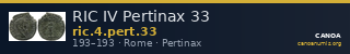 RIC IV Pertinax 33 — CANOA