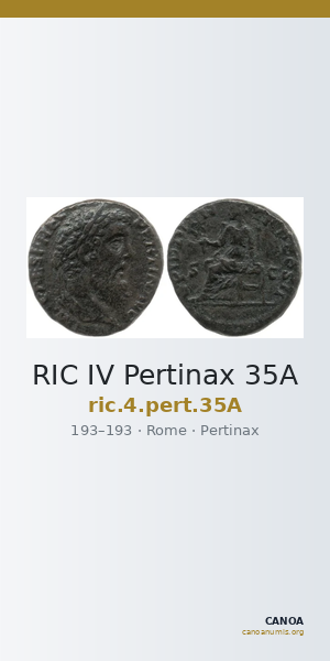 RIC IV Pertinax 35A — CANOA