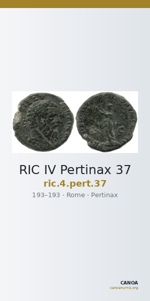 RIC IV Pertinax 37 — CANOA