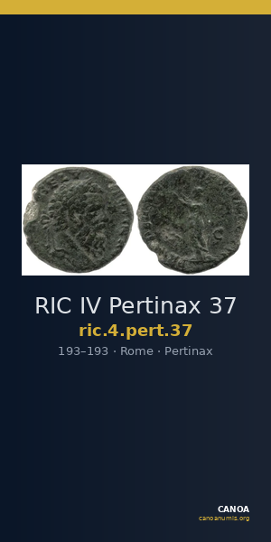 RIC IV Pertinax 37 — CANOA