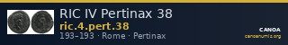 RIC IV Pertinax 38 — CANOA