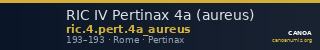 RIC IV Pertinax 4a (aureus) — CANOA