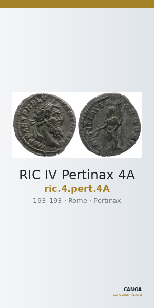 RIC IV Pertinax 4A — CANOA