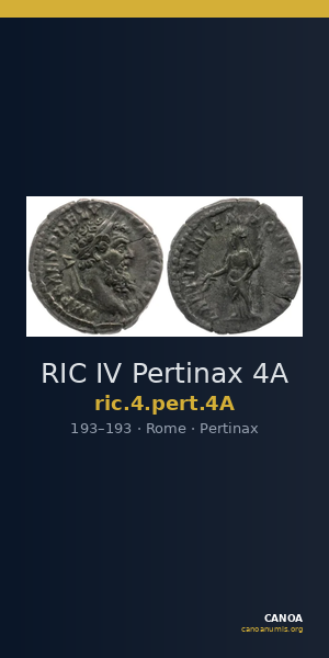 RIC IV Pertinax 4A — CANOA