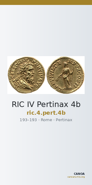 RIC IV Pertinax 4b — CANOA