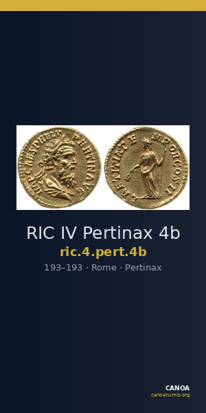 RIC IV Pertinax 4b — CANOA