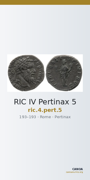 RIC IV Pertinax 5 — CANOA